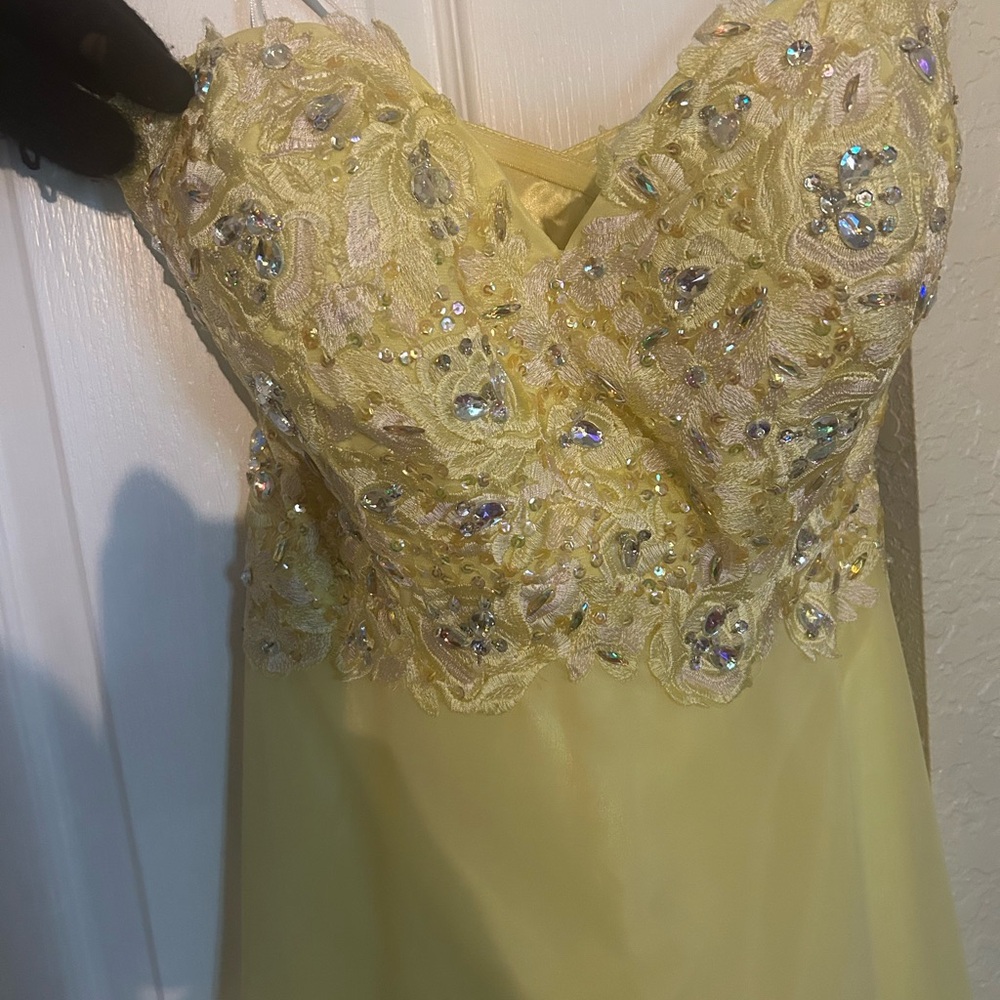 GLS Collective Yellow Embellished Wedding Dress
